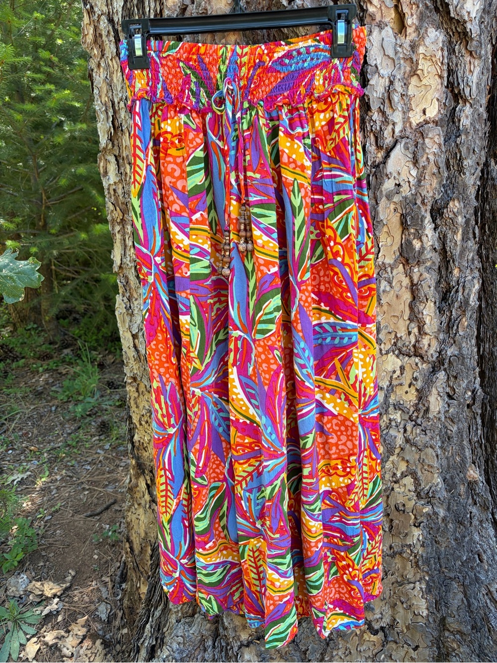 True Destinations Wide-Leg Tropical Vibrant print Palazzo Pants Medium